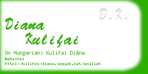 diana kulifai business card